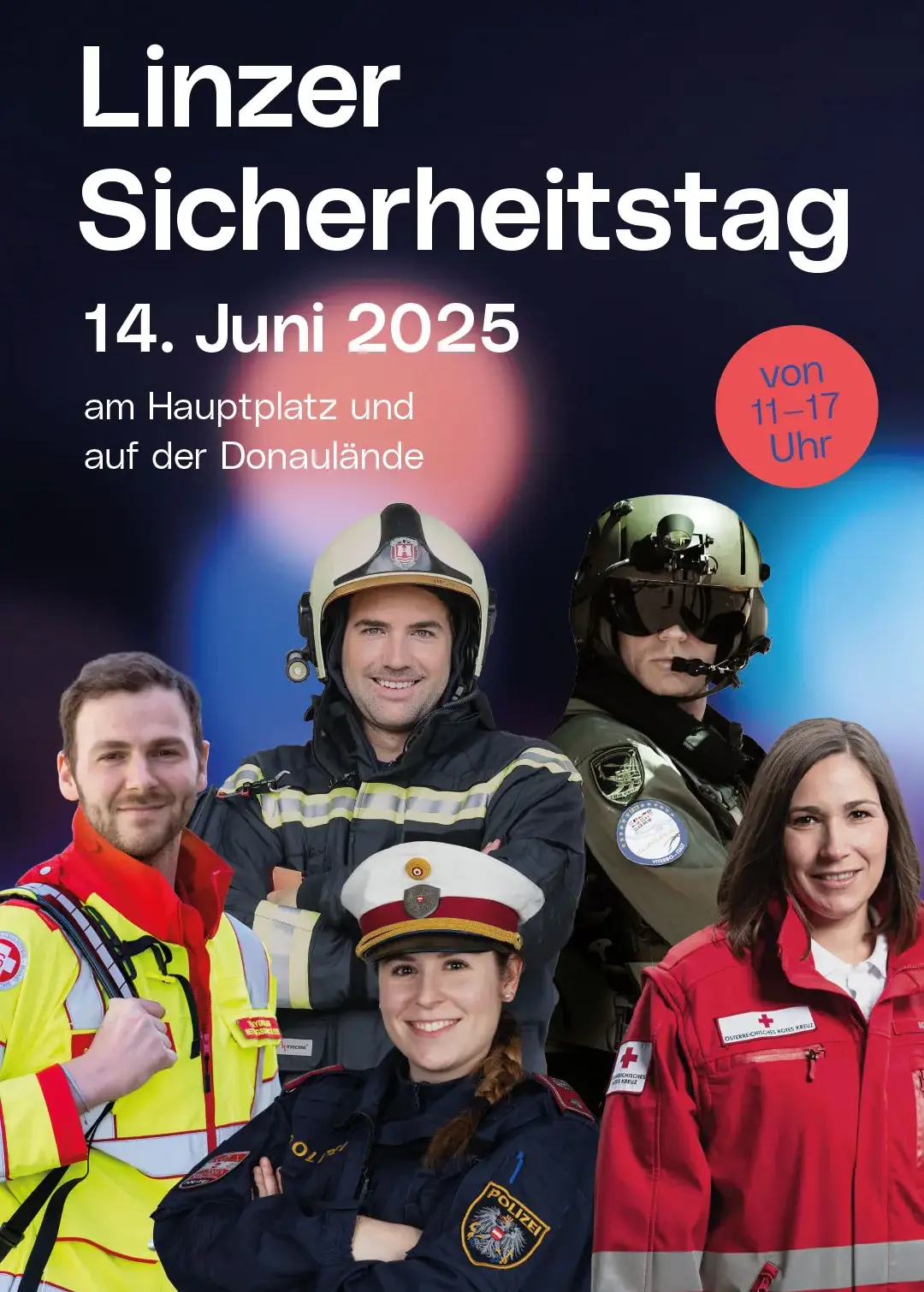 Sujet Linzer Sicherheitstag am 14. Juni 2025 am Linzer Hauptplatz und Donaulände